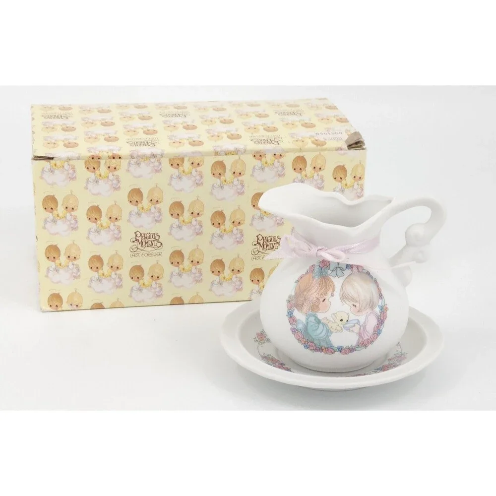 Vintage Precious Moments Sharing The Gift Of Friendship Mini Pitcher Plate Box